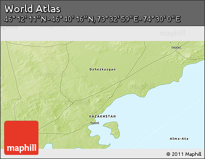 Physical 3D Map of the Area around 46° 26' 14" N, 74° 1' 30" E