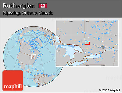 Gray Location Map of Rutherglen