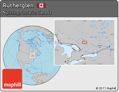 Gray Location Map of Rutherglen