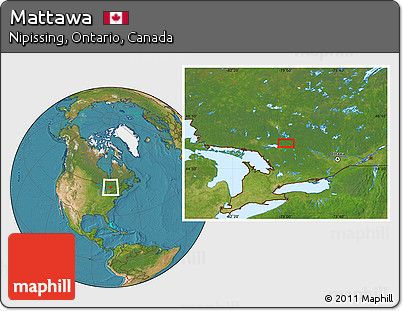 Satellite Location Map of Mattawa