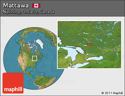Satellite Location Map of Mattawa