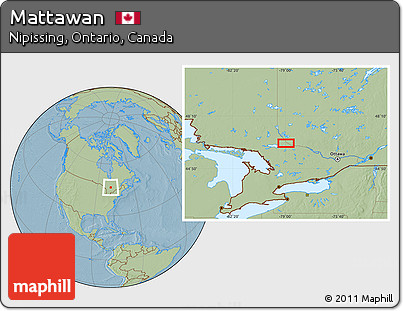 Savanna Style Location Map of Mattawan, hill shading