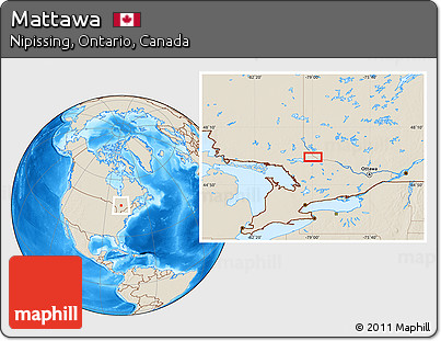 Shaded Relief Location Map of Mattawa
