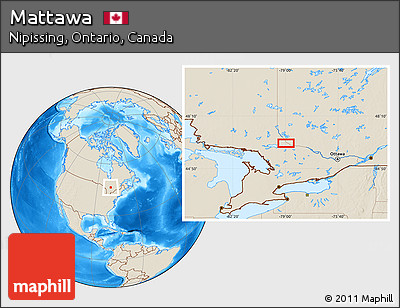 Shaded Relief Location Map of Mattawa