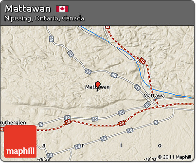 Shaded Relief Map of Mattawan