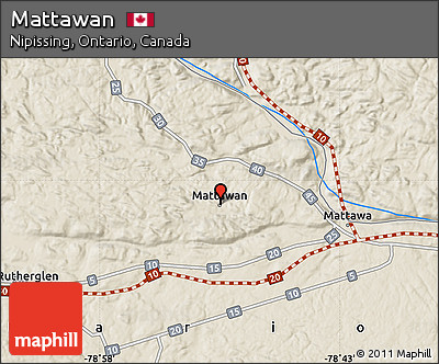 Shaded Relief Map of Mattawan
