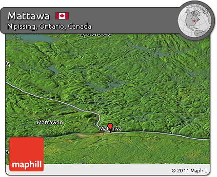 Satellite Panoramic Map of Mattawa