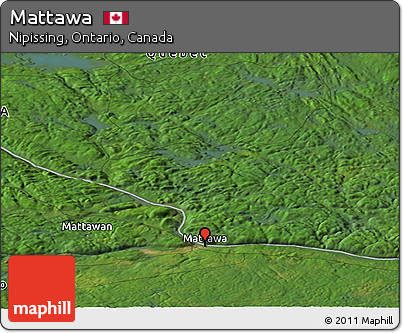 Satellite Panoramic Map of Mattawa