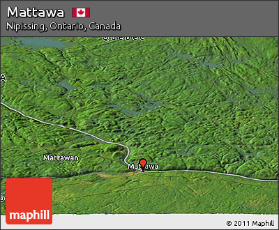 Satellite Panoramic Map of Mattawa