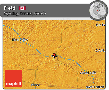 Political 3D Map of Field