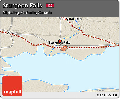 Shaded Relief 3D Map of Sturgeon Falls