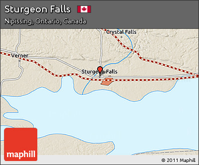 Shaded Relief 3D Map of Sturgeon Falls