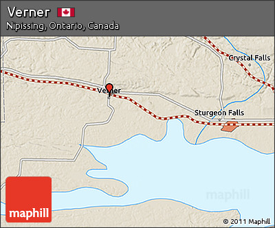 Shaded Relief 3D Map of Verner