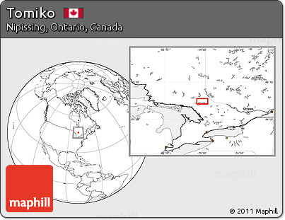 Blank Location Map of Tomiko