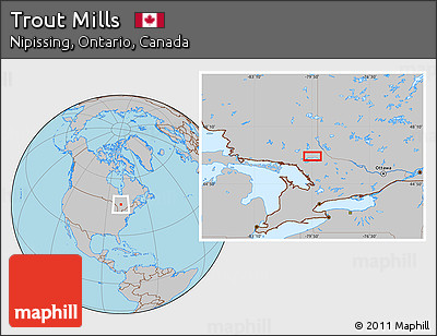 Gray Location Map of Trout Mills