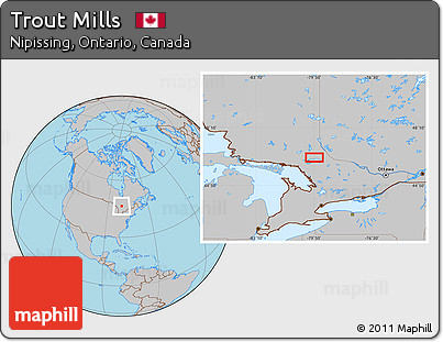 Gray Location Map of Trout Mills