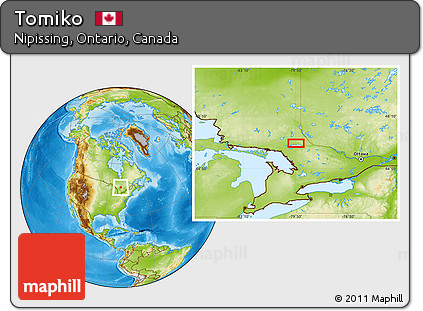 Physical Location Map of Tomiko