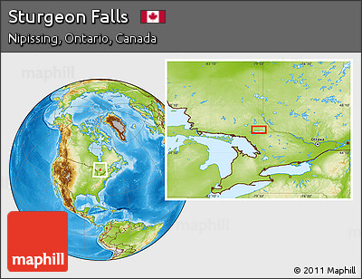 Physical Location Map of Sturgeon Falls