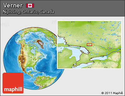 Physical Location Map of Verner