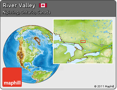 Physical Location Map of River Valley