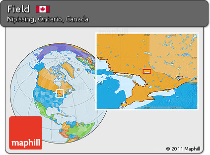 Political Location Map of Field