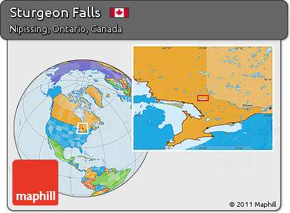 Political Location Map of Sturgeon Falls