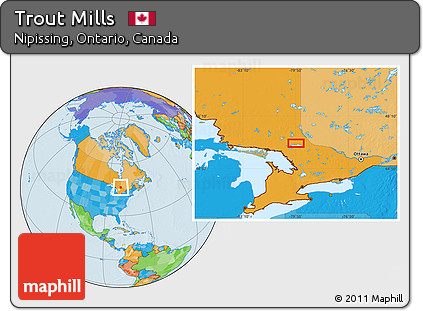 Political Location Map of Trout Mills