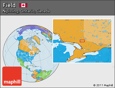 Political Location Map of Field