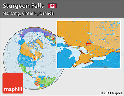 Political Location Map of Sturgeon Falls