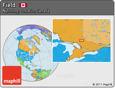 Political Location Map of Field
