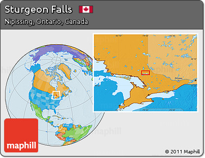 Political Location Map of Sturgeon Falls