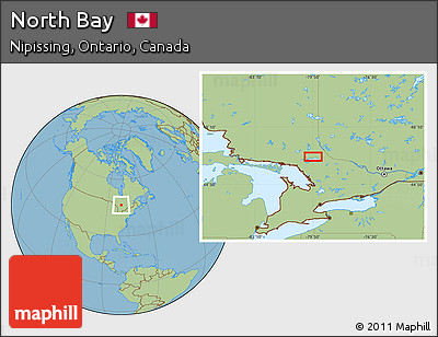 Savanna Style Location Map of North Bay