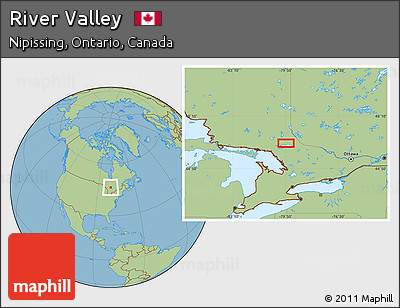 Savanna Style Location Map of River Valley