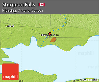 Physical Map of Sturgeon Falls