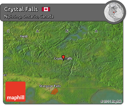 Satellite Map of Crystal Falls