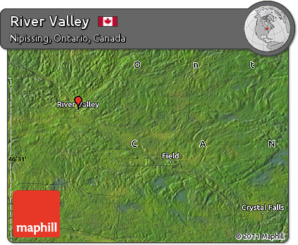 Satellite Map of River Valley