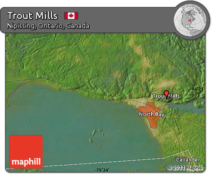 Satellite Map of Trout Mills