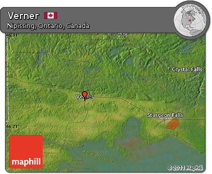 Satellite Map of Verner