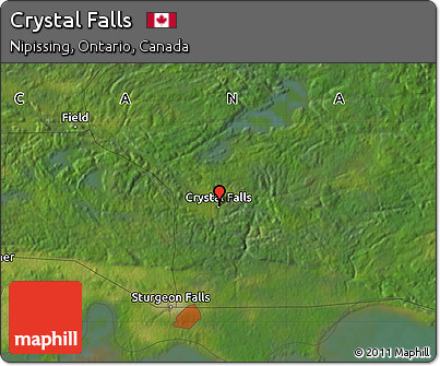 Satellite Map of Crystal Falls