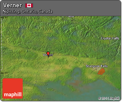 Satellite Map of Verner