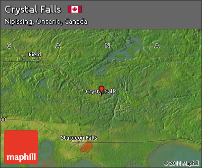 Satellite Map of Crystal Falls