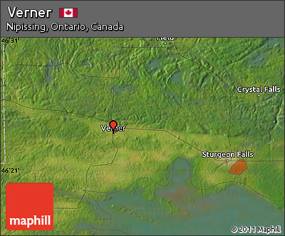 Satellite Map of Verner