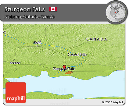 Physical Panoramic Map of Sturgeon Falls