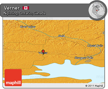 Political Panoramic Map of Verner
