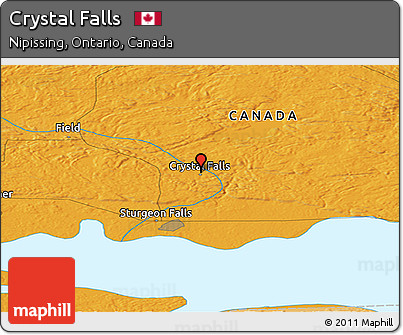 Political Panoramic Map of Crystal Falls