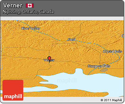 Political Panoramic Map of Verner