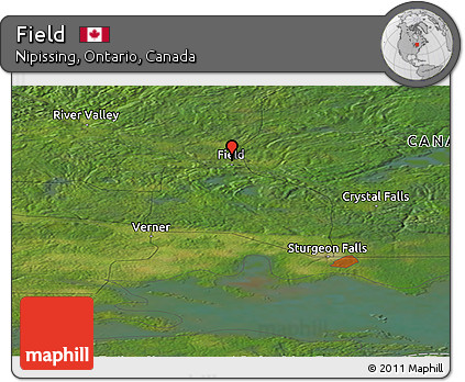Satellite Panoramic Map of Field