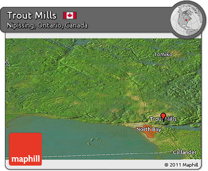 Satellite Panoramic Map of Trout Mills