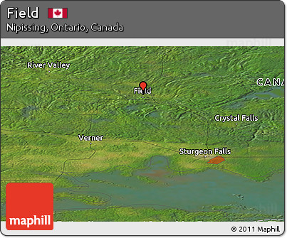 Satellite Panoramic Map of Field