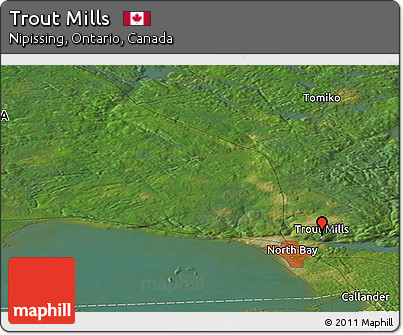 Satellite Panoramic Map of Trout Mills